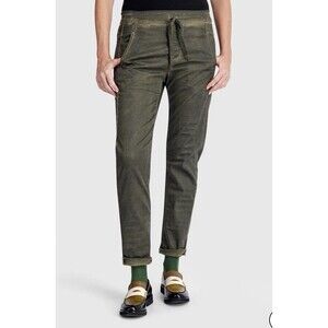 Alembika Washed Iconic Stretched Jeans Drawstring Green 4 $300